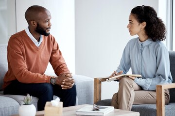psychology-counseling-black-people-psychologist-client-talking-mental-health-stress-career-problem-therapy-therapist-professional-woman-services-usa-patient-consultation_590464-147391